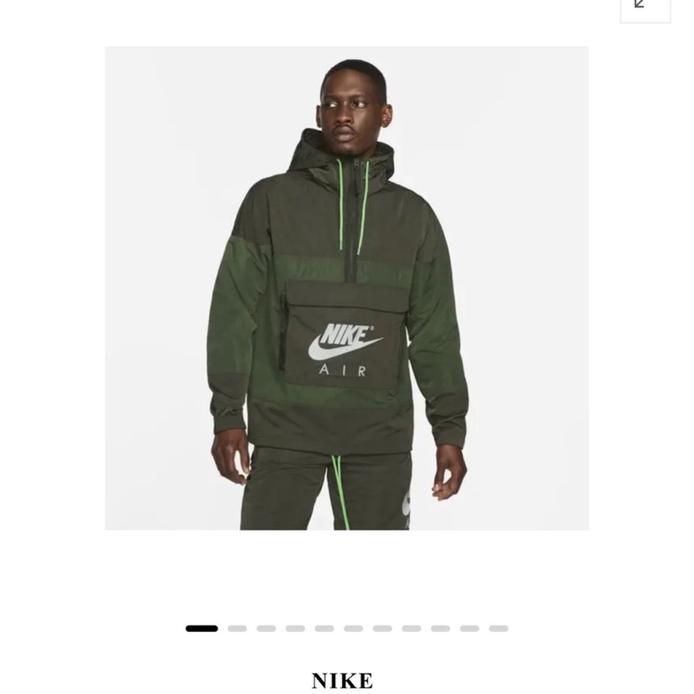 Nike Multicolored , green, hooded windbreaker jacket
